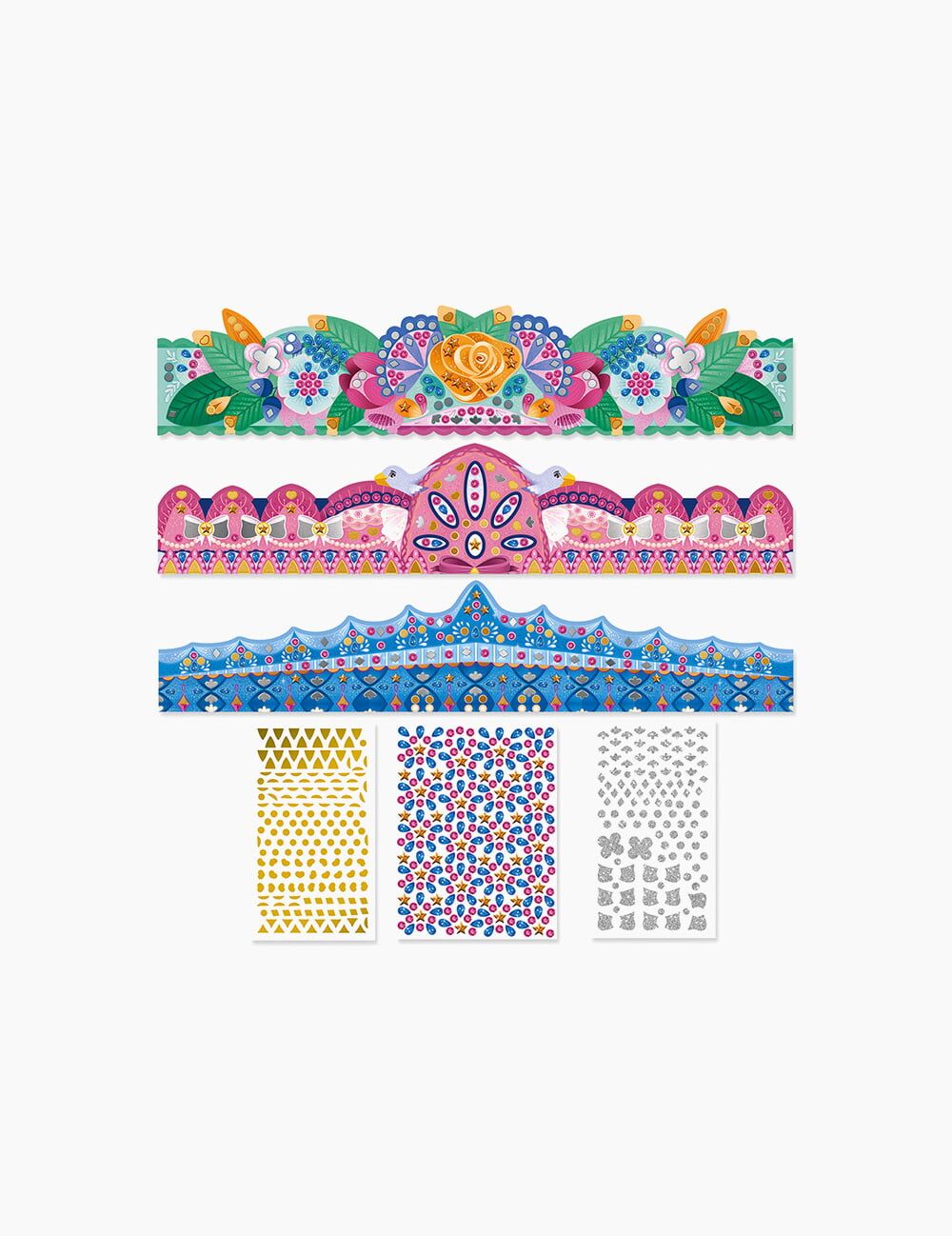 Set set creativ2C Janod2C Coronita2C cu stikere si strasuri2C 3 buc EKJ07882 10